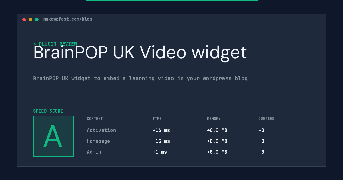 BrainPOP UK Video widget - MakeWPFast