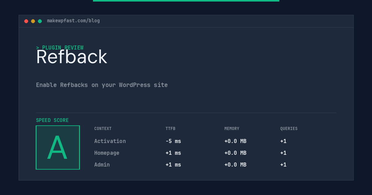 Refback - MakeWPFast