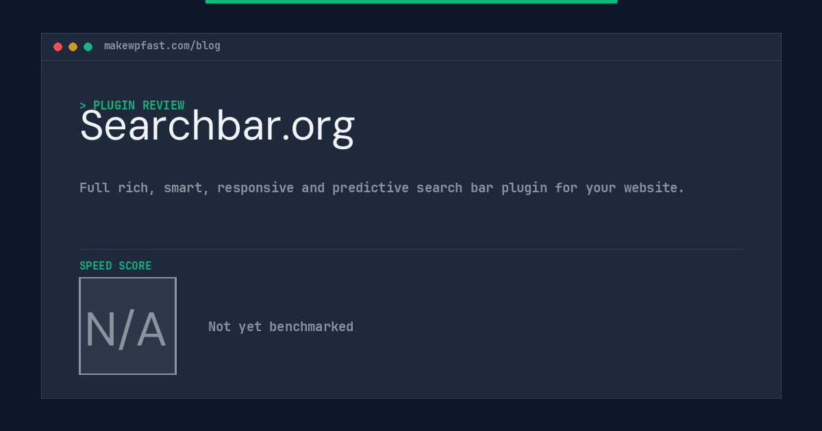 Searchbar.org - MakeWPFast