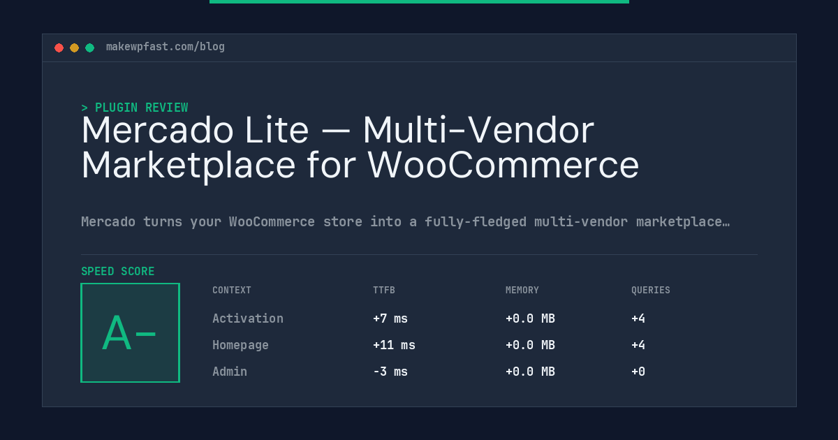 Mercado Lite — Multi-Vendor Marketplace for WooCommerce - MakeWPFast