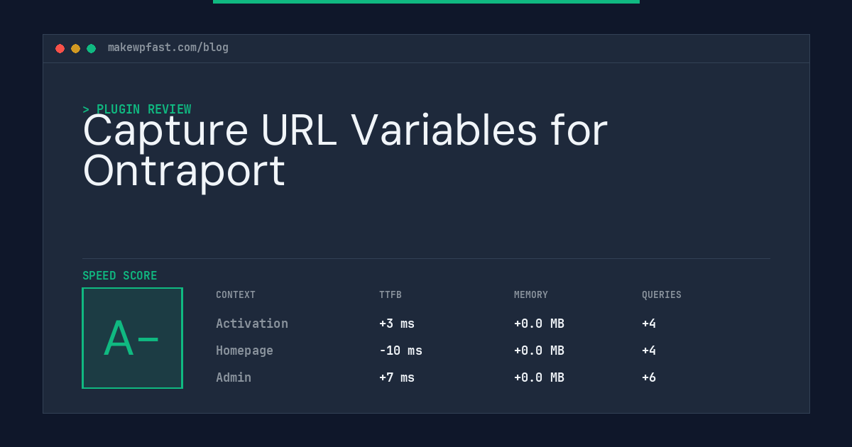 Capture URL Variables for Ontraport - MakeWPFast