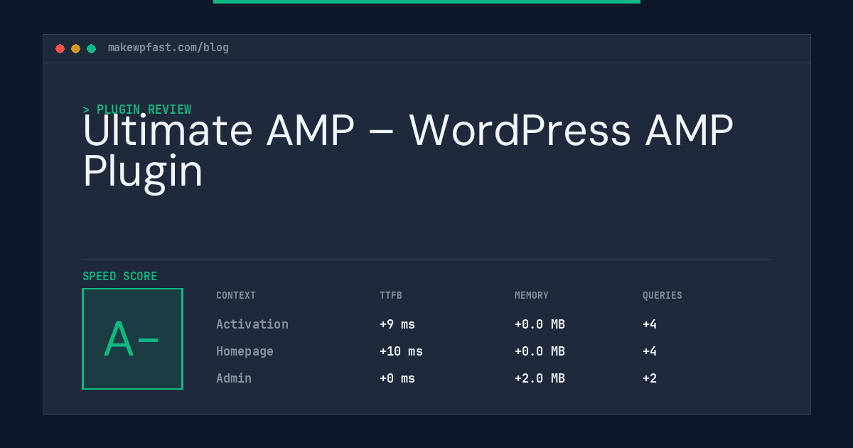 Ultimate AMP – WordPress AMP Plugin - MakeWPFast