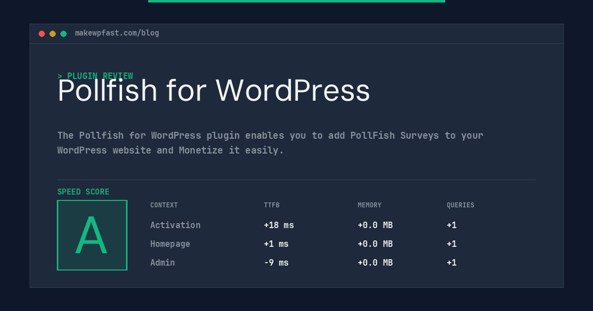 Pollfish for WordPress - MakeWPFast
