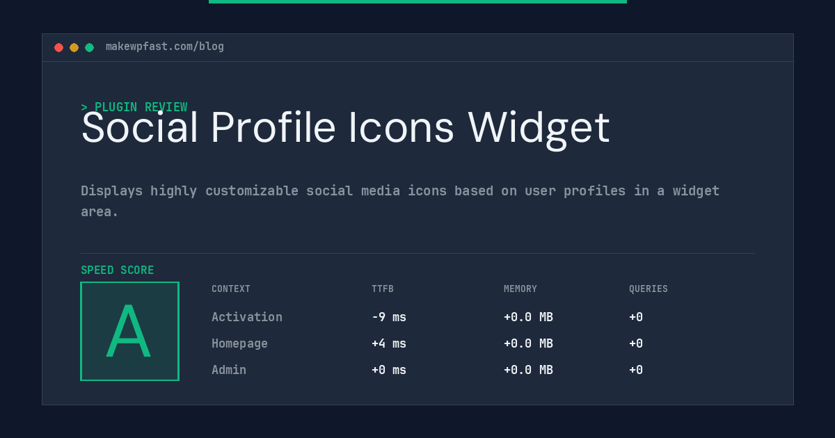 Social Profile Icons Widget - MakeWPFast