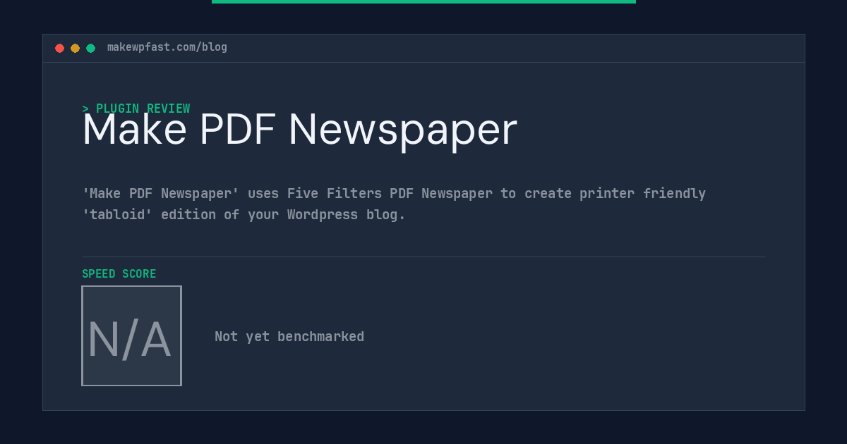 Make PDF Newspaper - MakeWPFast