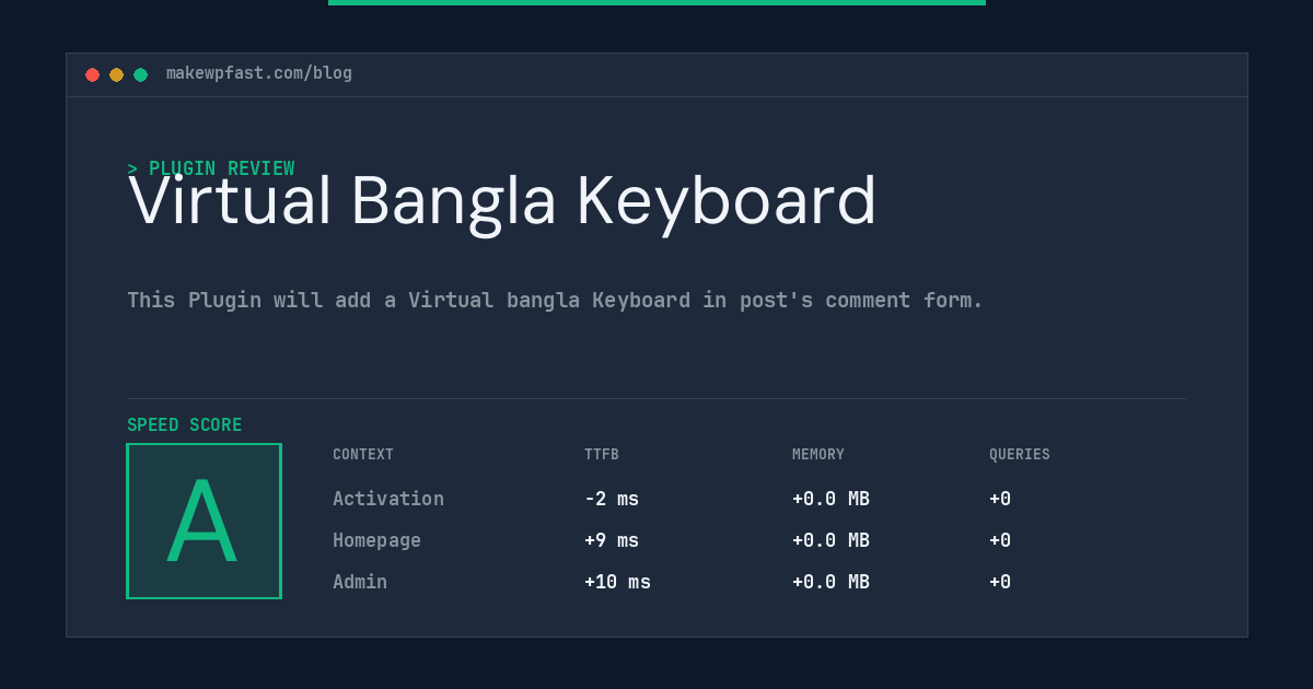 Virtual Bangla Keyboard - MakeWPFast