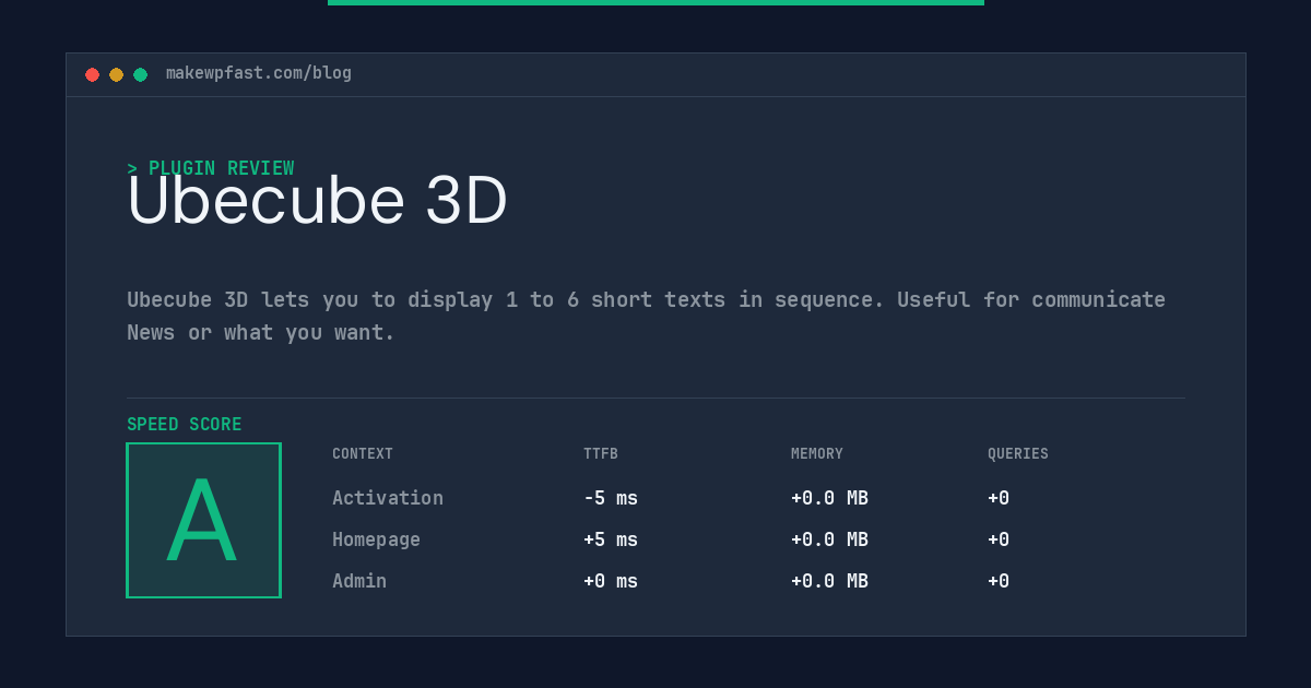 Ubecube 3D - MakeWPFast