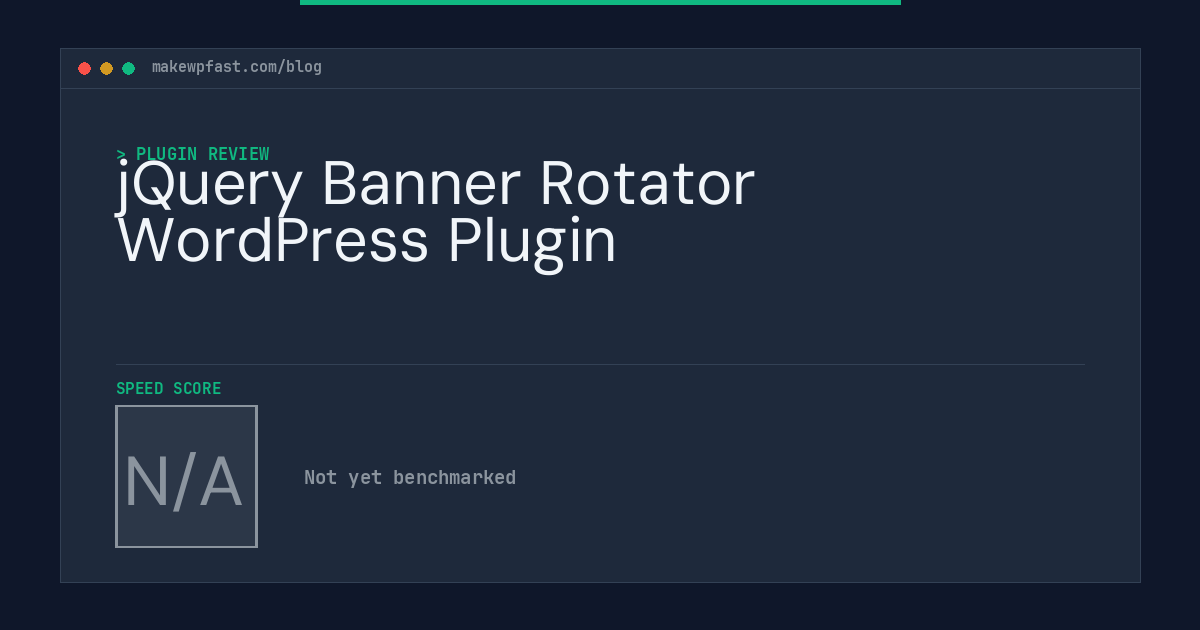 jQuery Banner Rotator WordPress Plugin - MakeWPFast