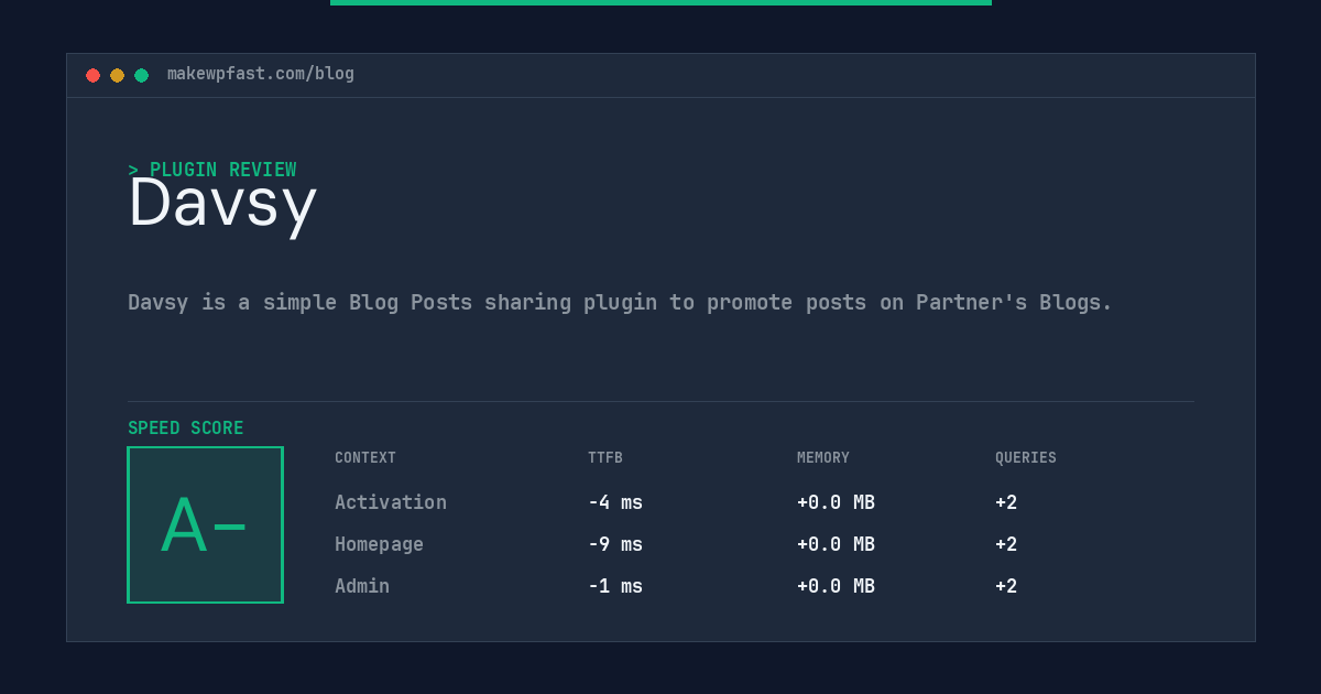 Davsy - MakeWPFast