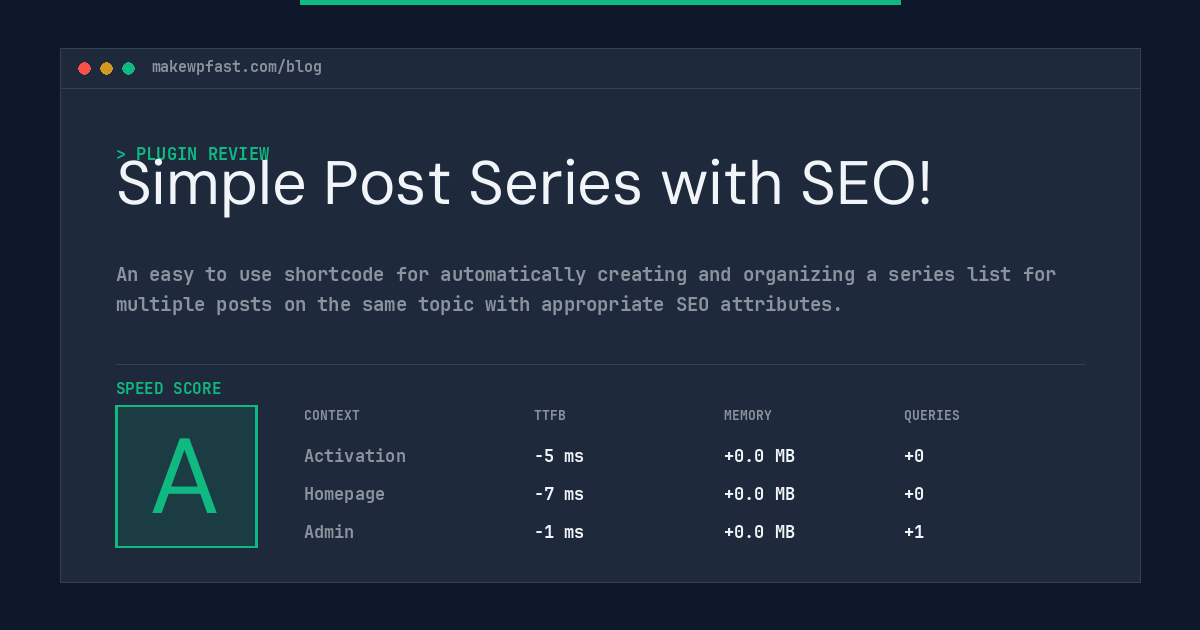 Simple Post Series with SEO! - MakeWPFast