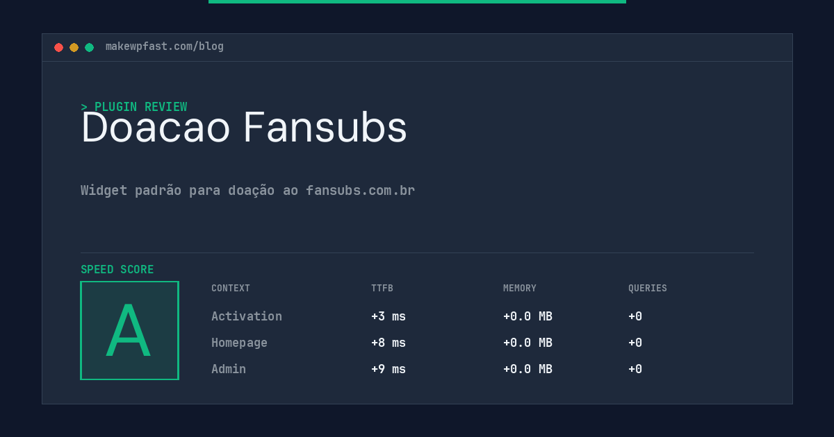 Doacao Fansubs - MakeWPFast