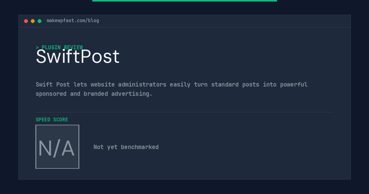 SwiftPost - MakeWPFast