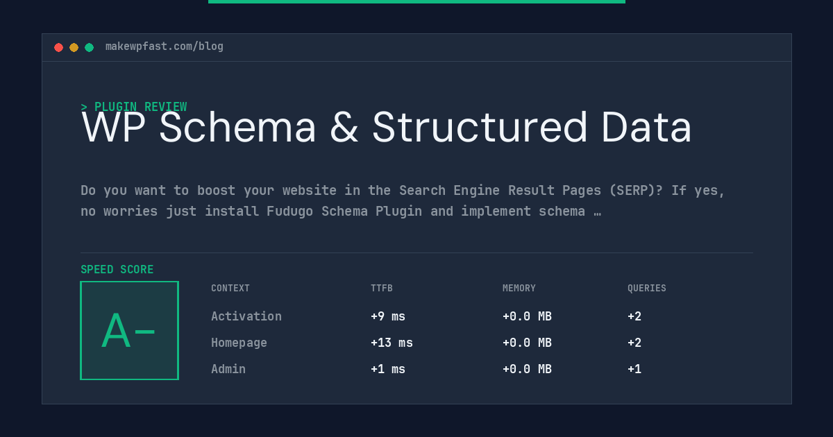 WP Schema & Structured Data - MakeWPFast