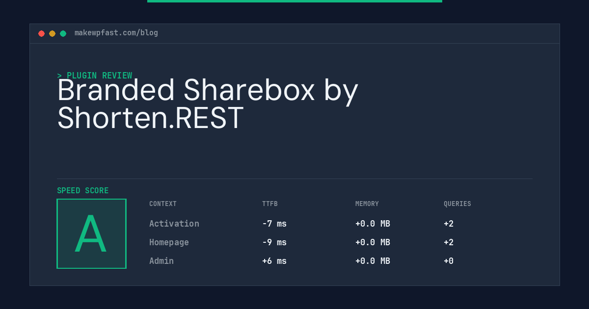 Branded Sharebox by Shorten.REST - MakeWPFast