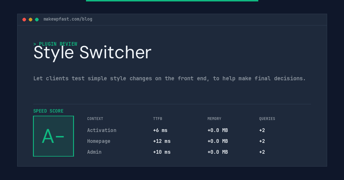 Style Switcher - MakeWPFast