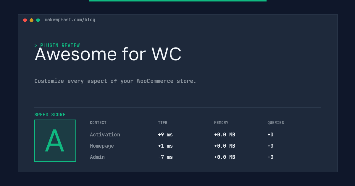 Awesome for WC - MakeWPFast
