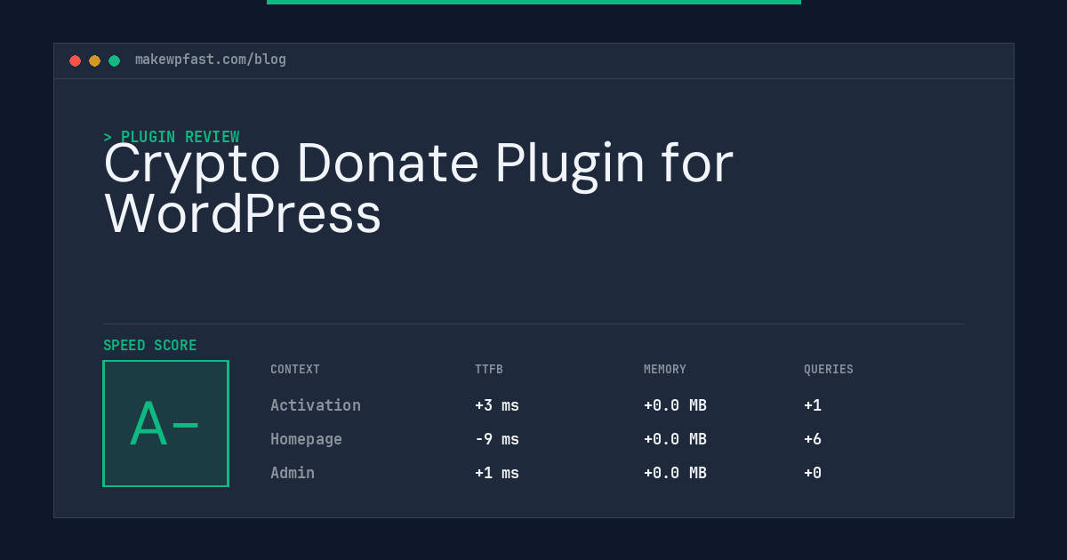 Crypto Donate Plugin for WordPress - MakeWPFast