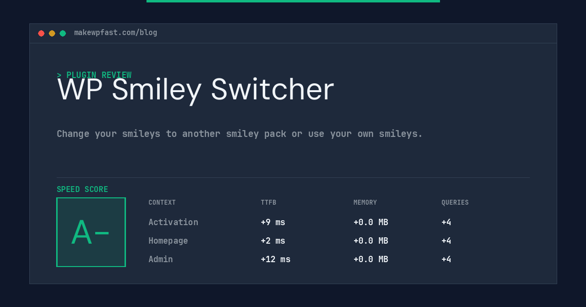 WP Smiley Switcher - MakeWPFast