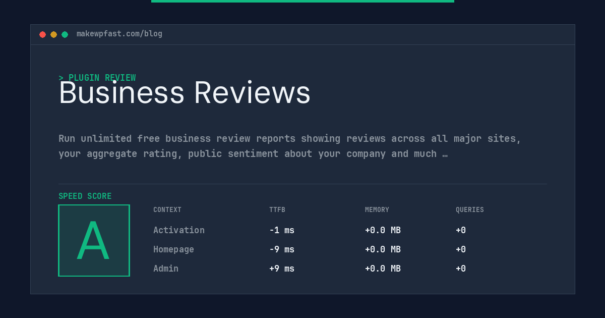 Business Reviews - MakeWPFast