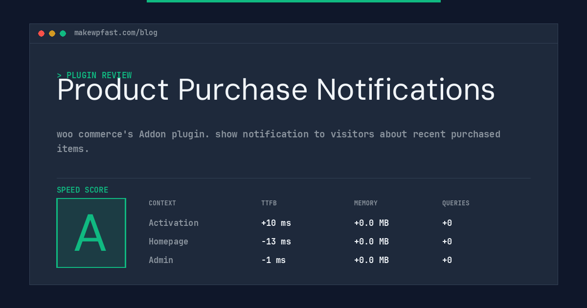 Product Purchase Notifications - MakeWPFast