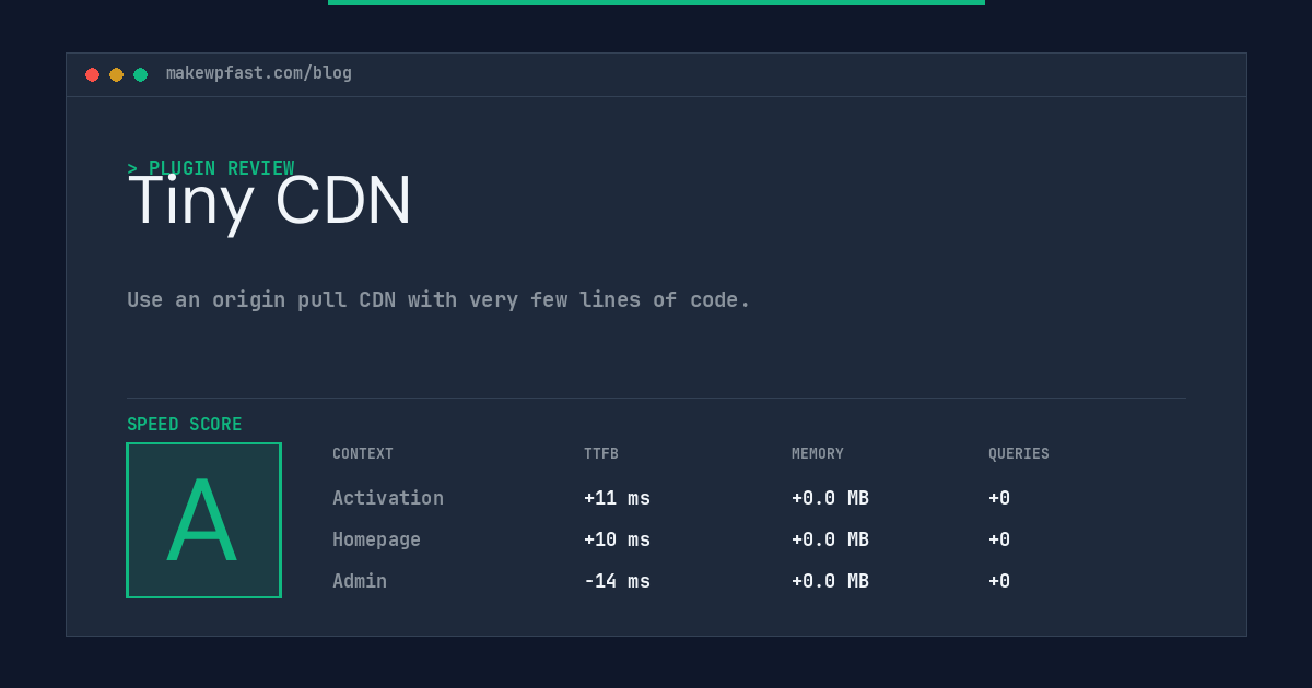 Tiny CDN - MakeWPFast