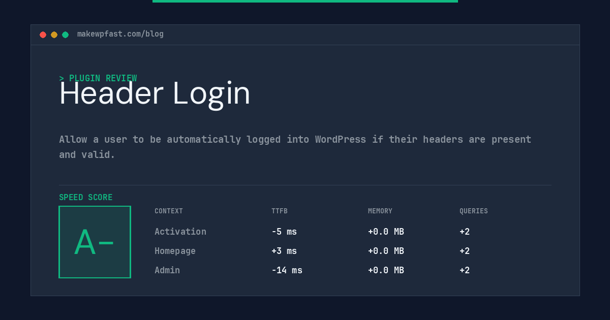 Header Login - MakeWPFast