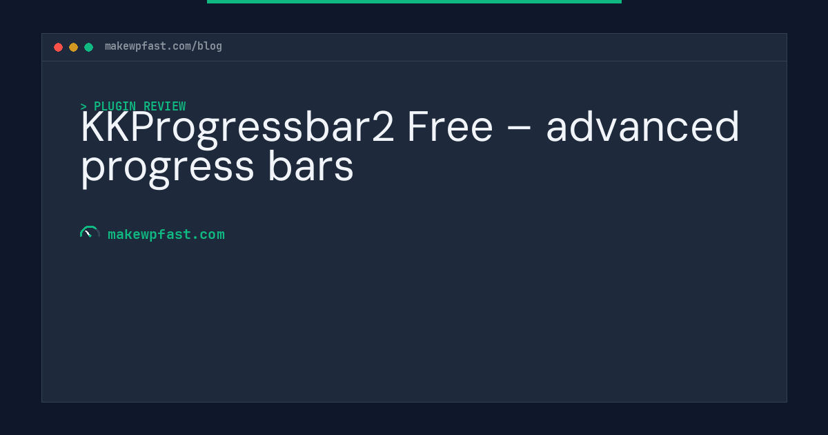 KKProgressbar2 Free – advanced progress bars - MakeWPFast