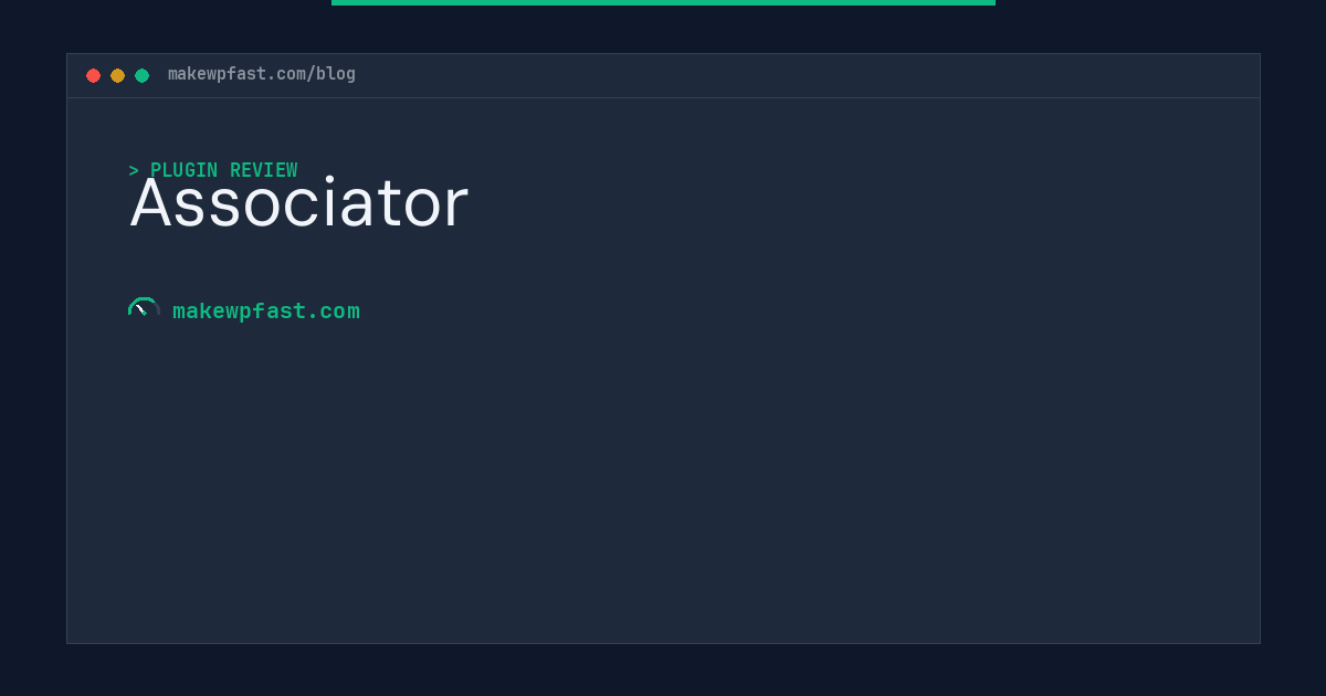 Associator - MakeWPFast