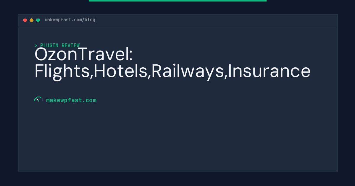 OzonTravel: Flights,Hotels,Railways,Insurance - MakeWPFast