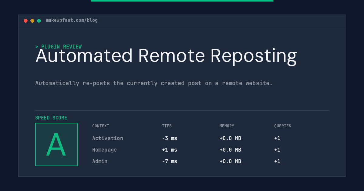 Automated Remote Reposting - MakeWPFast