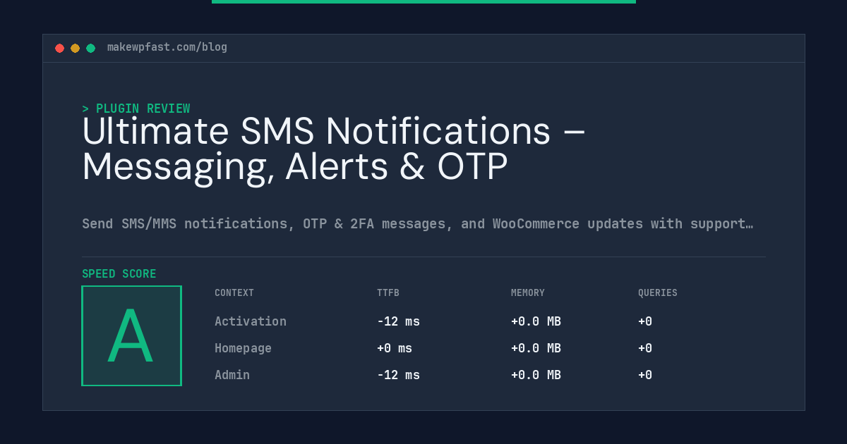 Ultimate SMS Notifications – Messaging, Alerts & OTP - MakeWPFast