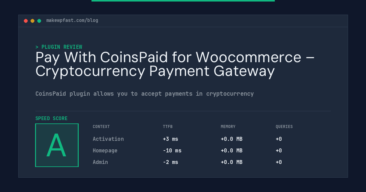 Pay With CoinsPaid for Woocommerce – Cryptocurrency Payment Gateway - MakeWPFast