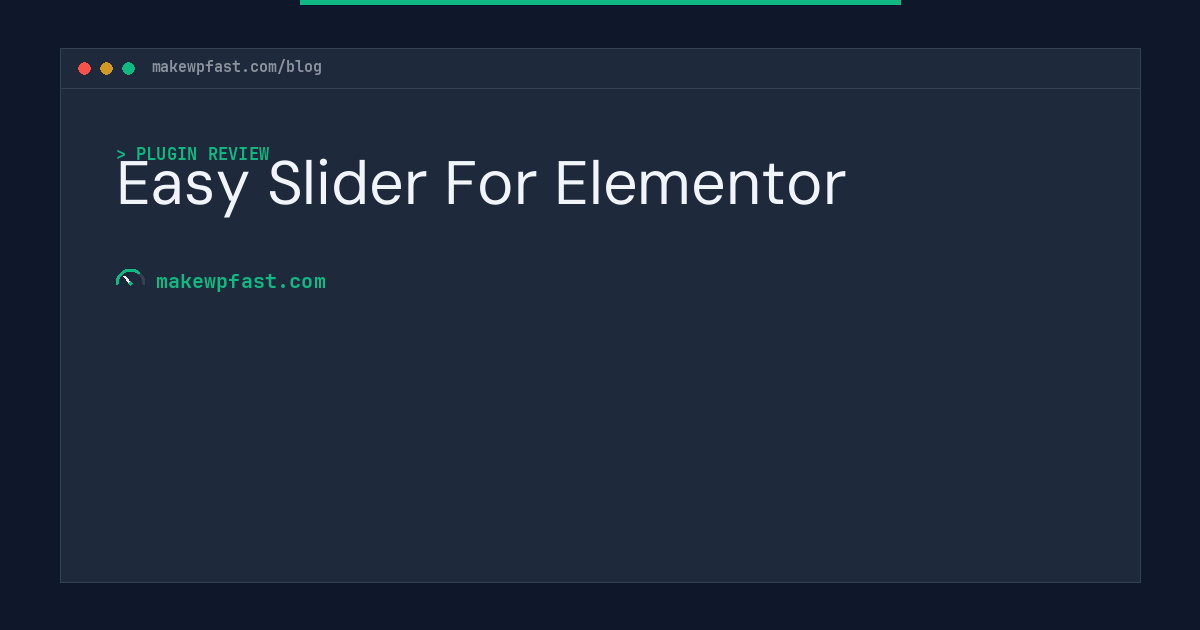 Easy Slider For Elementor - MakeWPFast