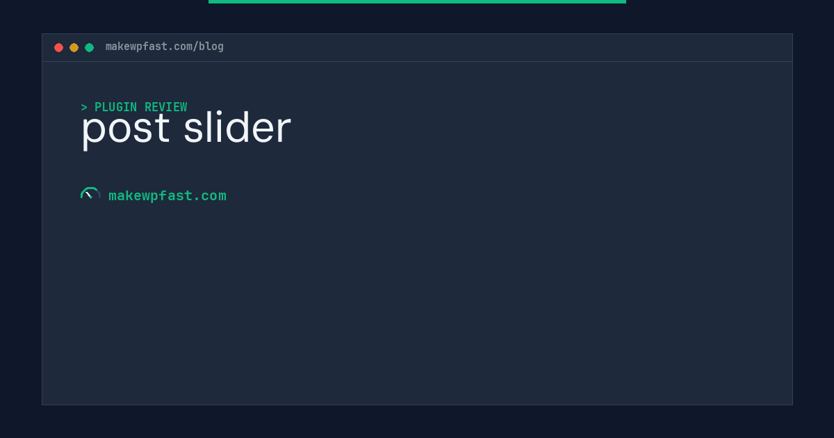 post slider - MakeWPFast