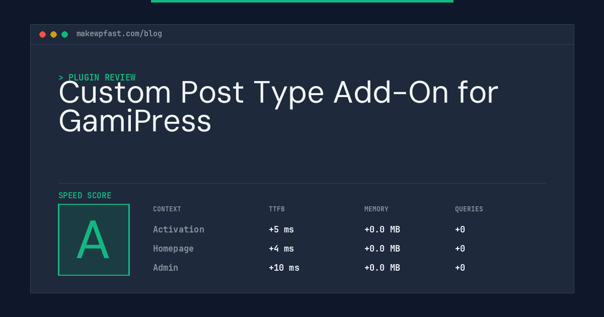 Custom Post Type Add-On for GamiPress - MakeWPFast