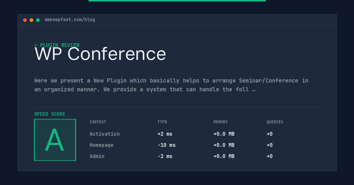 WP Conference - MakeWPFast