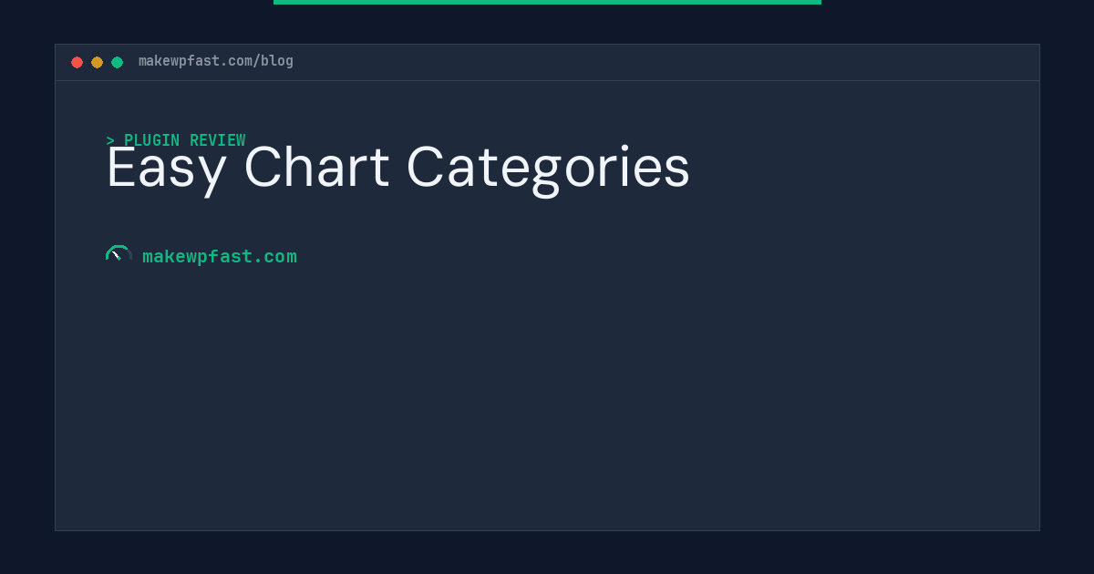 Easy Chart Categories - MakeWPFast