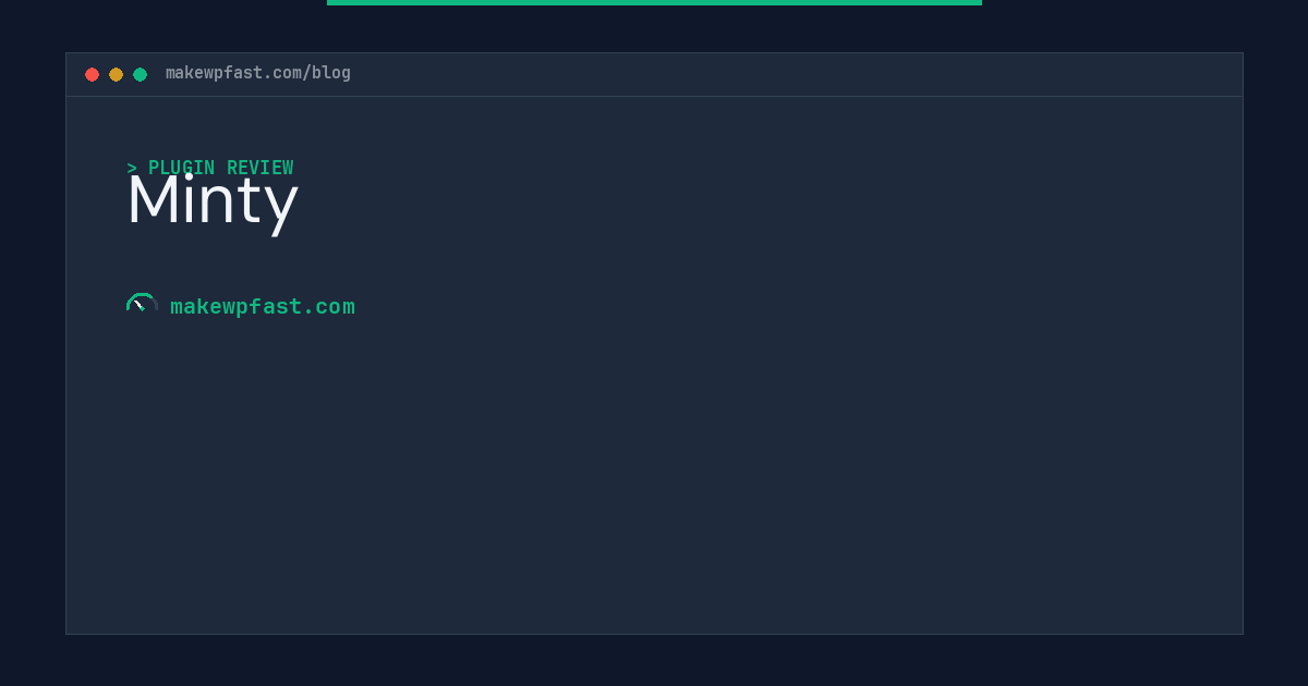 Minty - MakeWPFast