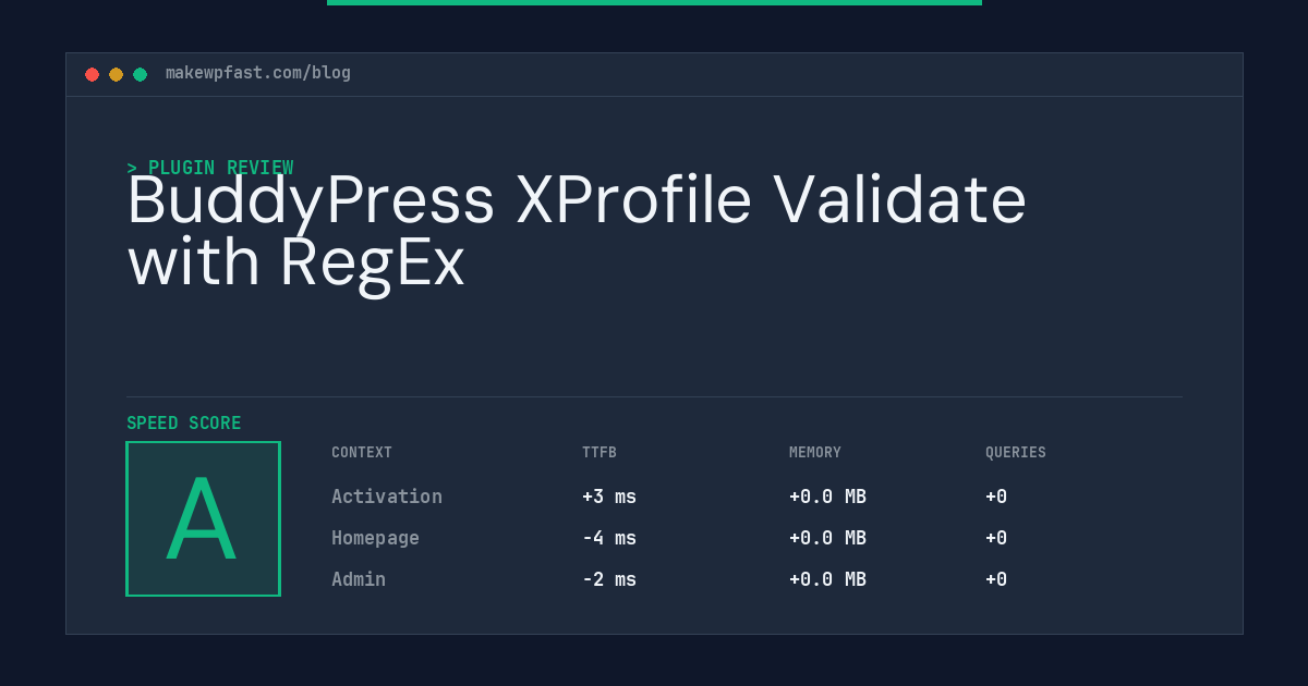 BuddyPress XProfile Validate with RegEx - MakeWPFast
