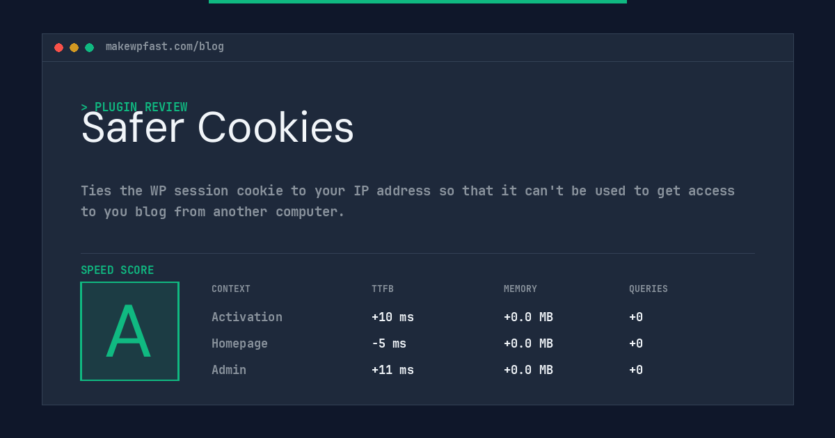 Safer Cookies - MakeWPFast
