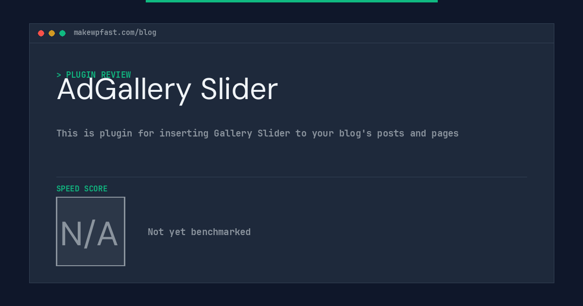 AdGallery Slider - MakeWPFast