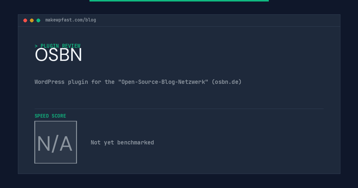 OSBN - MakeWPFast