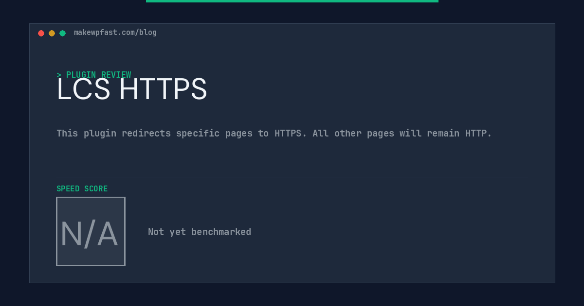 LCS HTTPS - MakeWPFast