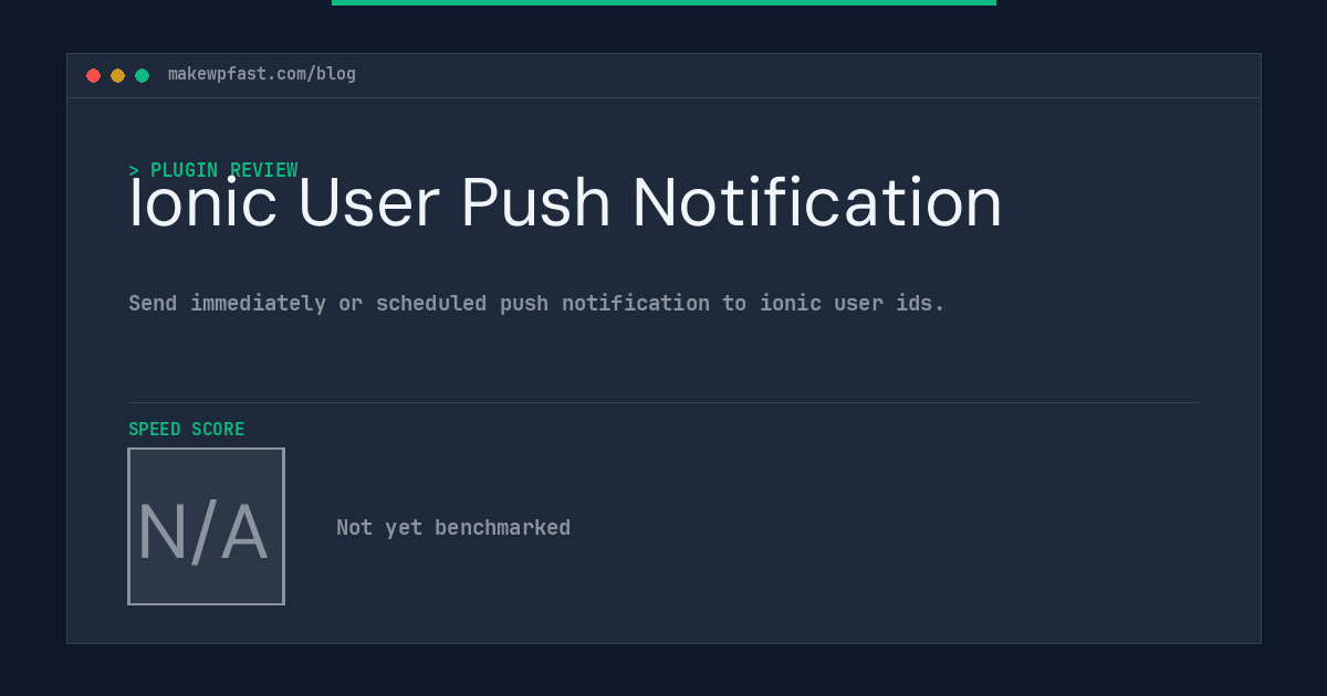 Ionic User Push Notification - MakeWPFast