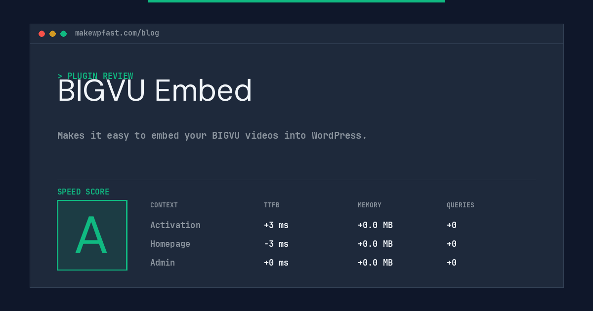 BIGVU Embed - MakeWPFast