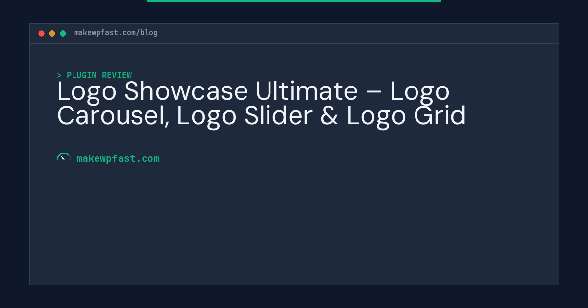 Logo Showcase Ultimate – Logo Carousel, Logo Slider & Logo Grid - MakeWPFast