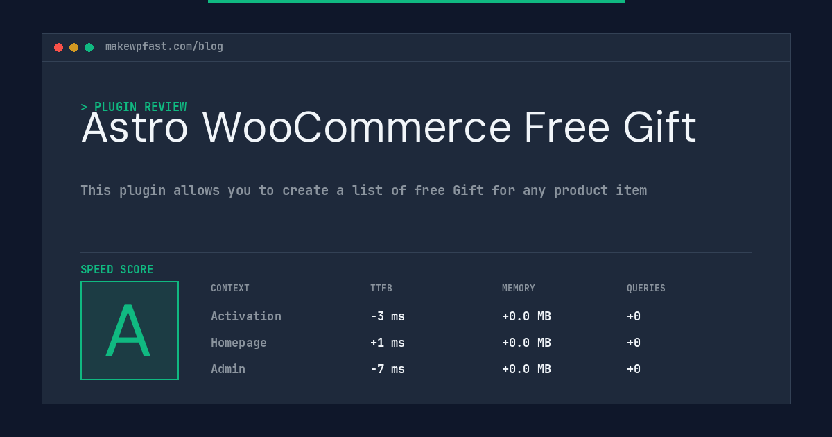 Astro WooCommerce Free Gift - MakeWPFast