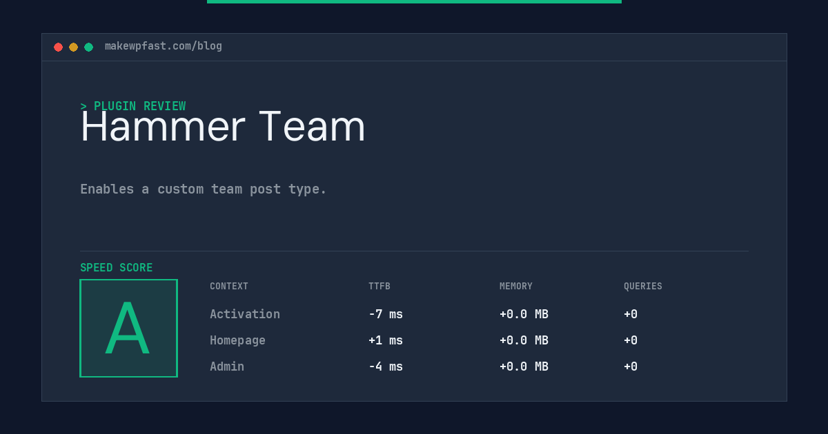 Hammer Team - MakeWPFast