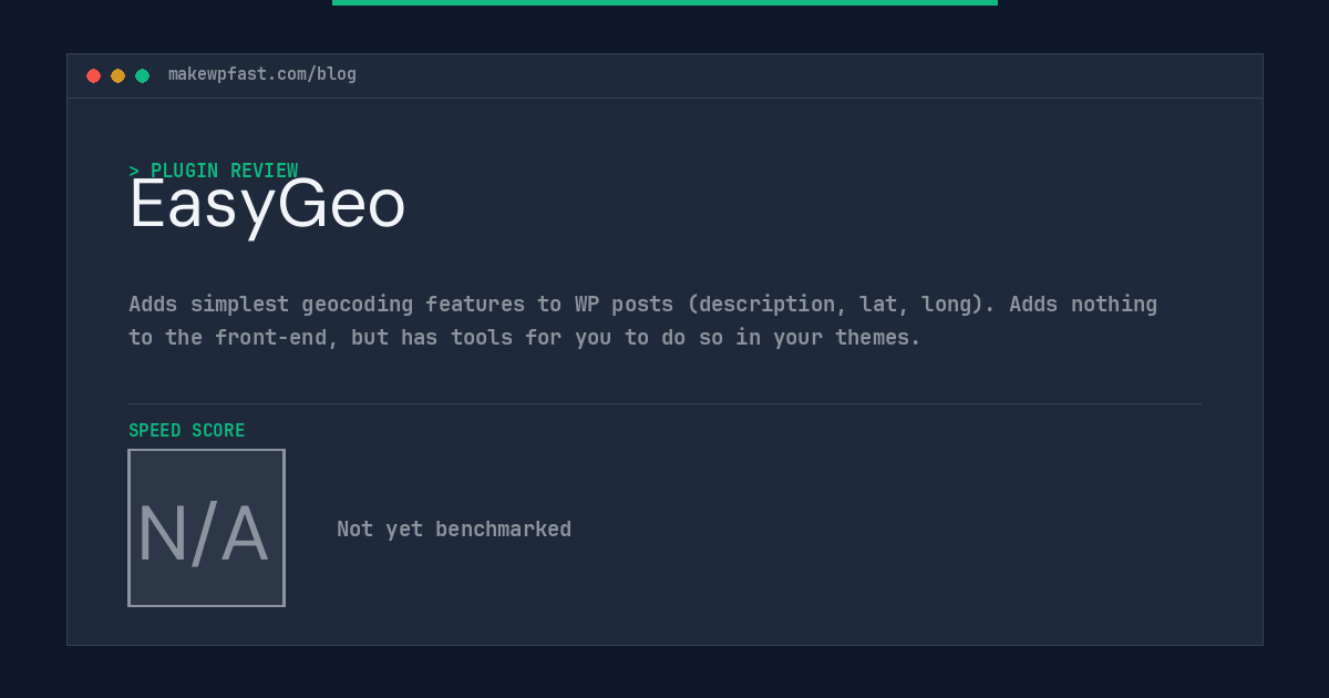 EasyGeo - MakeWPFast