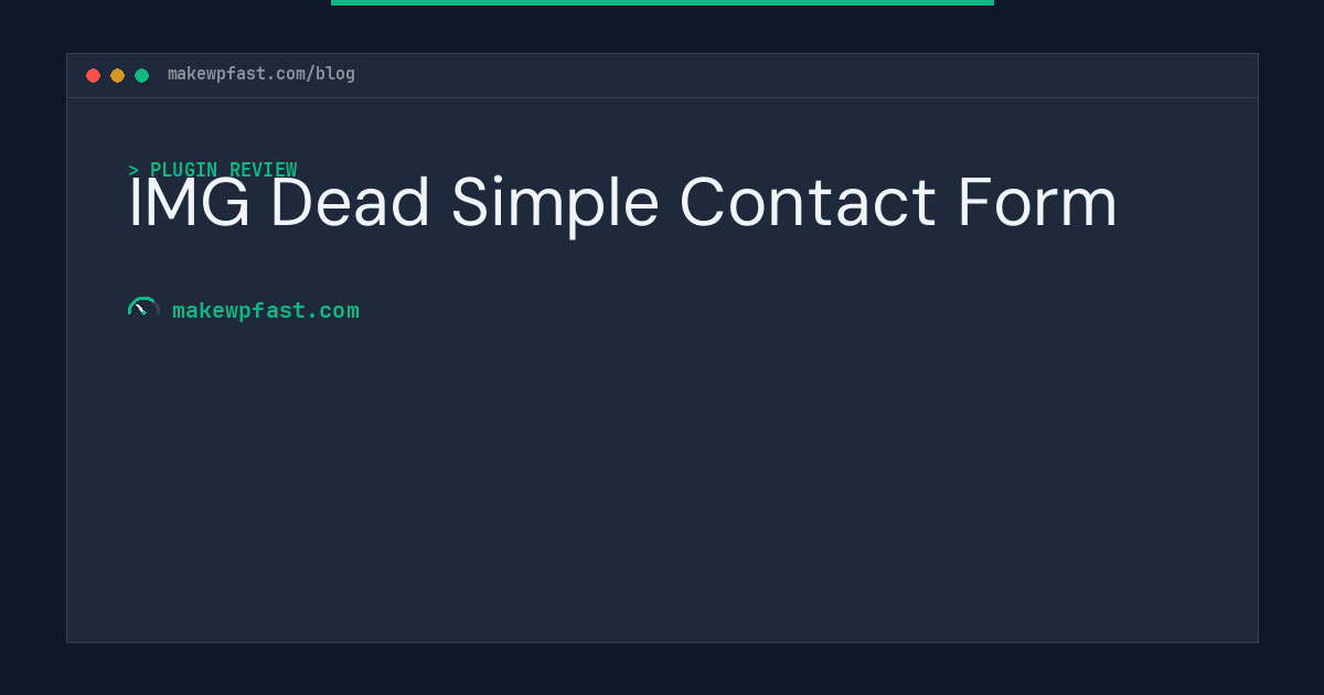 IMG Dead Simple Contact Form - MakeWPFast